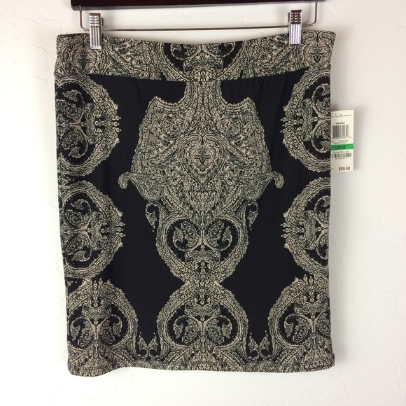 INC International Concepts Dresses & Skirts - INC NWT Medusa Paisley Stretch Skirt Sz L